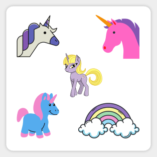 Unicorn  and Rainbow 5 pk Stickers Collection Sticker